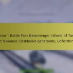 Sæson 1 Battle Pass Belønninger i World of Tanks Blitz: Niveauer, Eksklusive genstande, Udfordringer